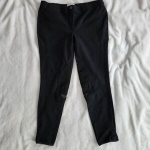 Tuffrider Pants Men's 36 Breeches Black Knee Patches Stretch Equestrian EUC